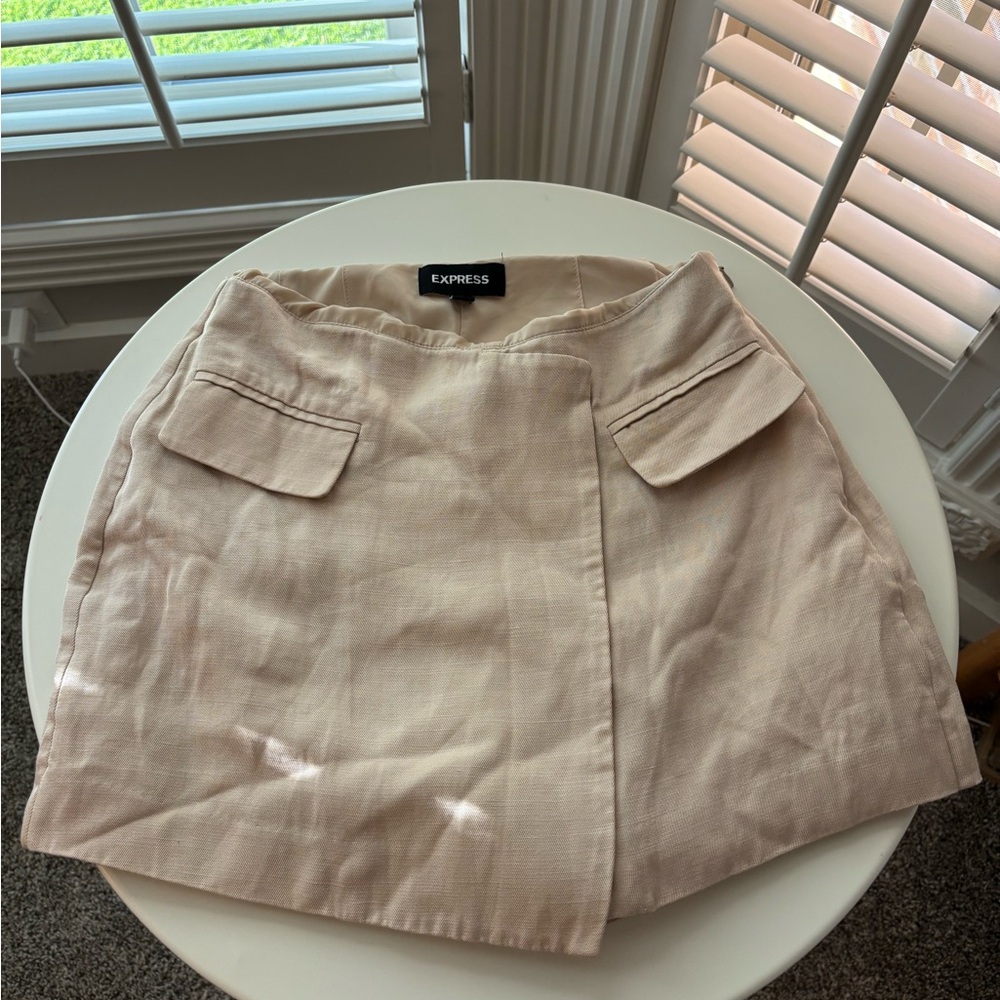 Express Beige Mini Skort